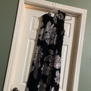 Chico's Black and White Floral Maxi Dress